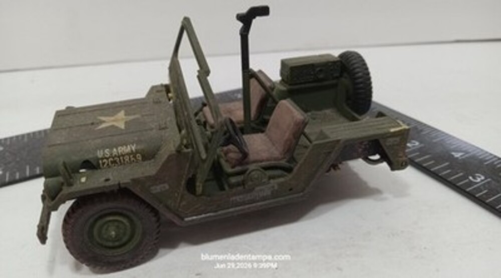 Vintage 1/35 Scale US Army M151 MUTT Military Jeep Model - For Parts or Repair